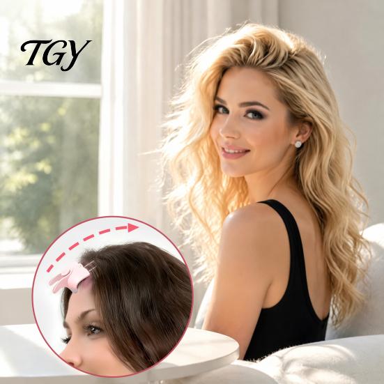 Safe Heated Hair Root Clip 2Pcs Volume Clip, Electric Volumizer Crimper, 3 Minute Lifting Travel Size Styler Comb for Flat Hair, Dual Temperature