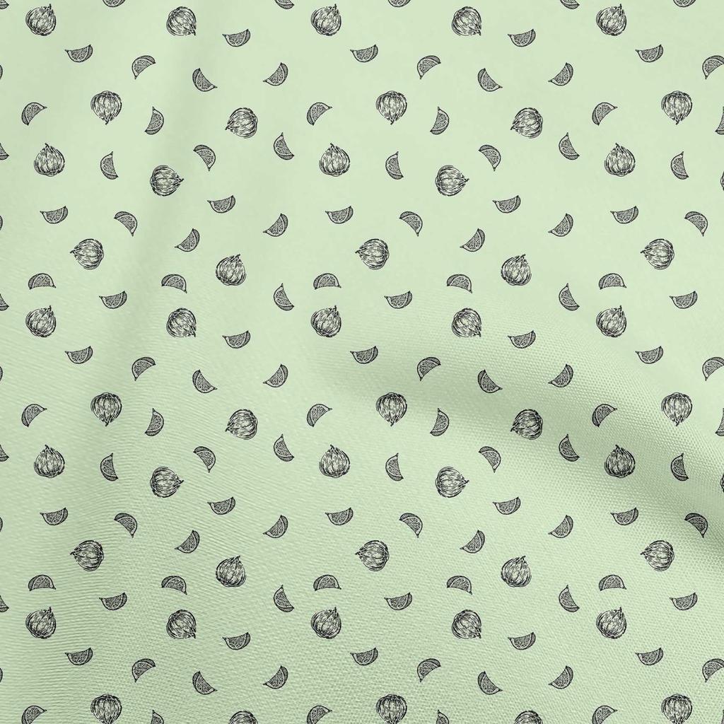 oneOone Хлопок Flex Dusty Teal Green Ткань Фрукты Швейный Материал Печать Ткань По Ярдам 40 Дюймов