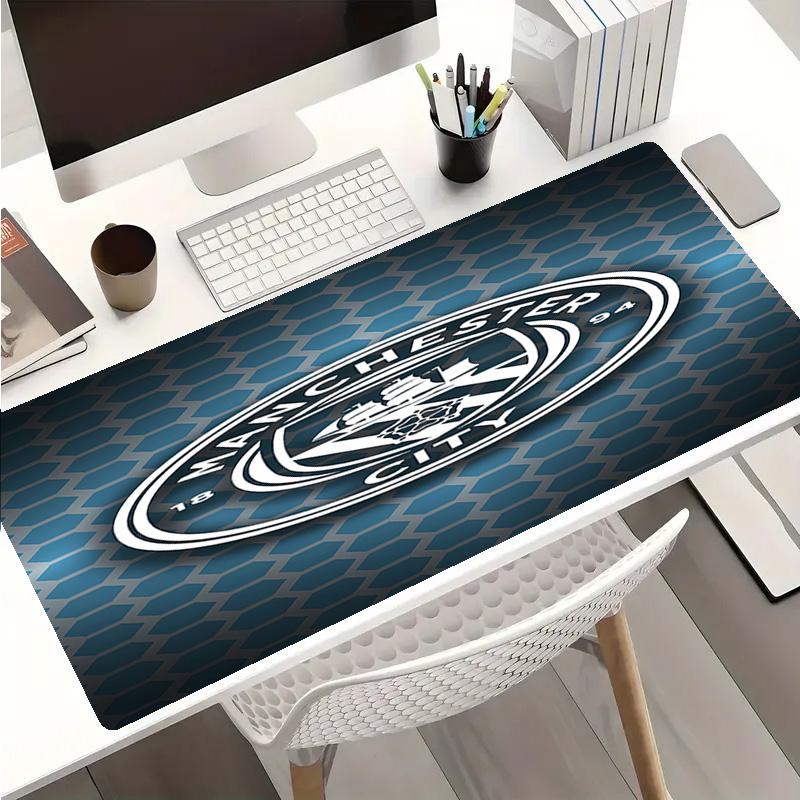 Manchester City Football Club Mouse Pad - Non-Slip Rubber Base, Smooth Surface for Work,Gaming,Office,And Home Use, Desk Mouse Pad
