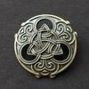 Men Round Celts Knot Brooch Trinity Symbol Jewelry Collar Badge Witch Pin Brooches For Women