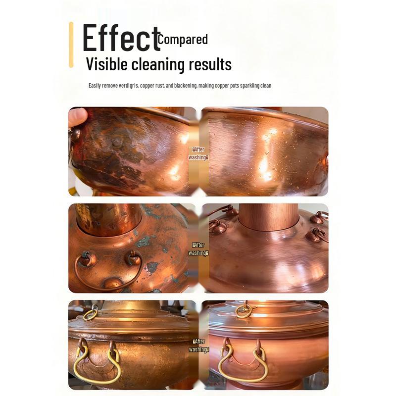 Copper Pot & Brass Cleaner: Verdigris Remover, Surface Polisher, Rust Remover.