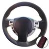 Car Interior Hand Stitched Black Suede Leather J10 X-TRAIL NV200 2008-2012 Steering wheel Cover For Nissan Qashqai