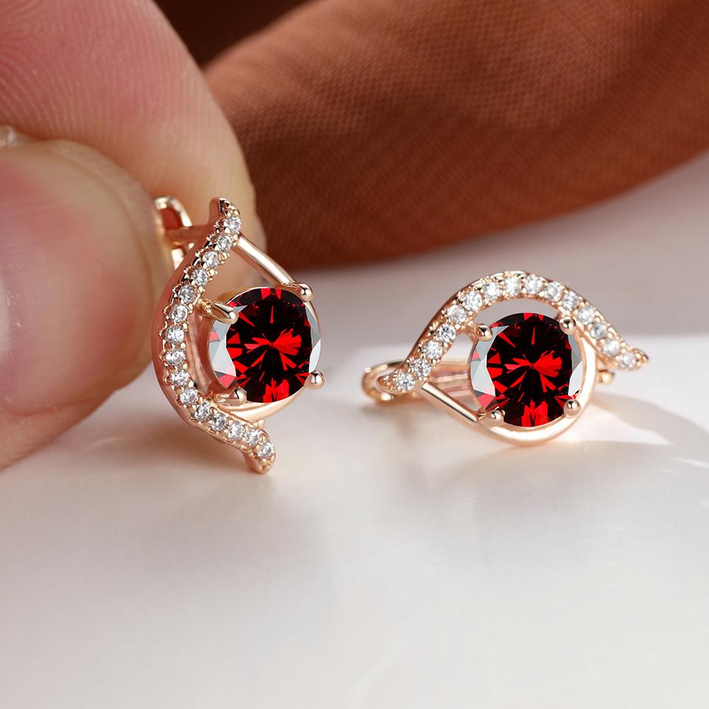 1 пара серег-капель круглой огранки золотого цвета, розовые, черные, белые, синие, зеленые, с камнями, серьги-клипсы в стиле глаз, помолвочные, свадебные украшения, подарок