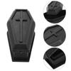 Mini Candy Container Halloween Coffin Box with Lids Removable Halloween Coffin Model Black Plastics Bar