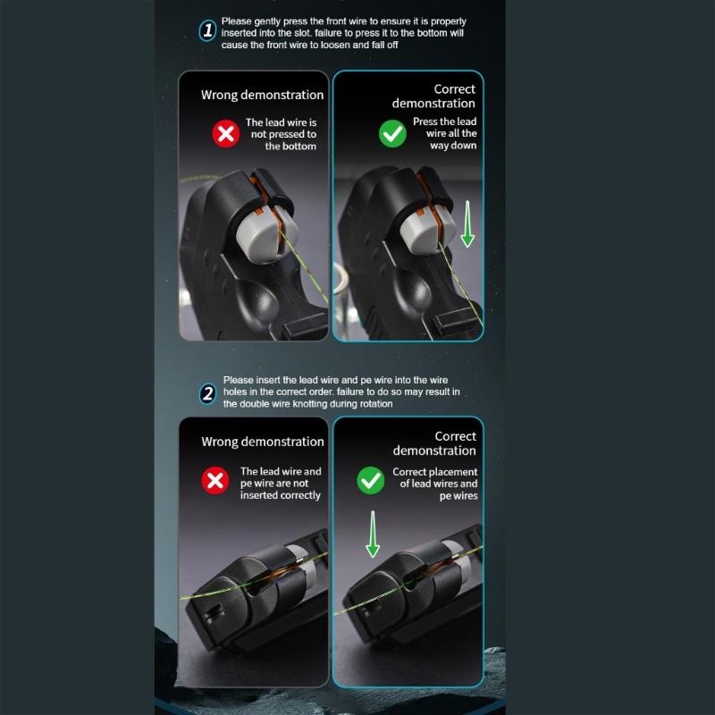 Electric Fishing Line Tying Tool Automatic Line Connector Portables Winder Gear Electric Threader Equipment Fishing Part