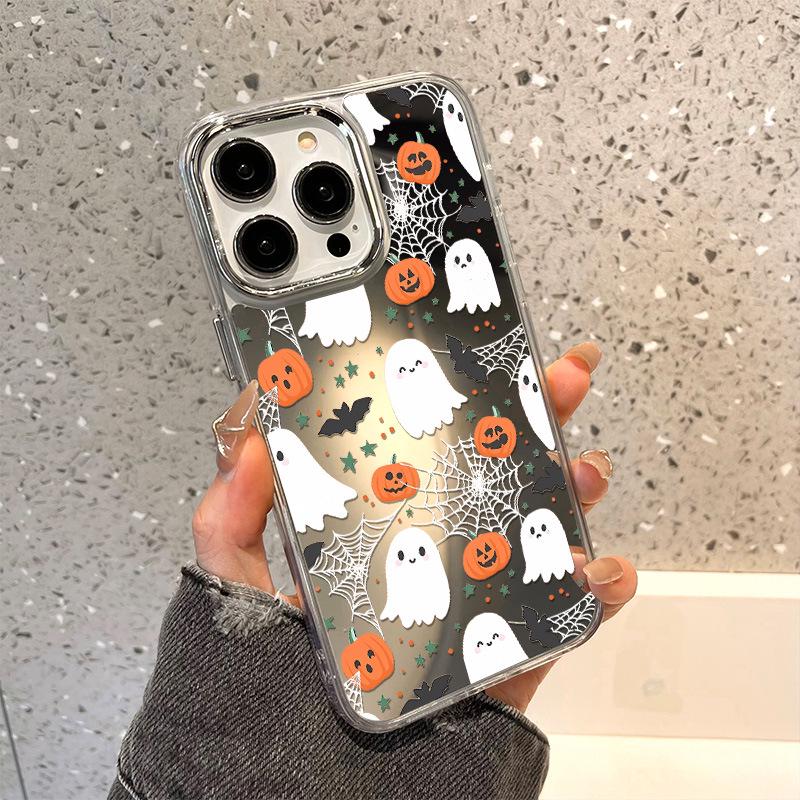 iPhone 17 Pro Max Halloween Ghost Case with Large Hole for Makeup Mirror (Fits 15/16/14)