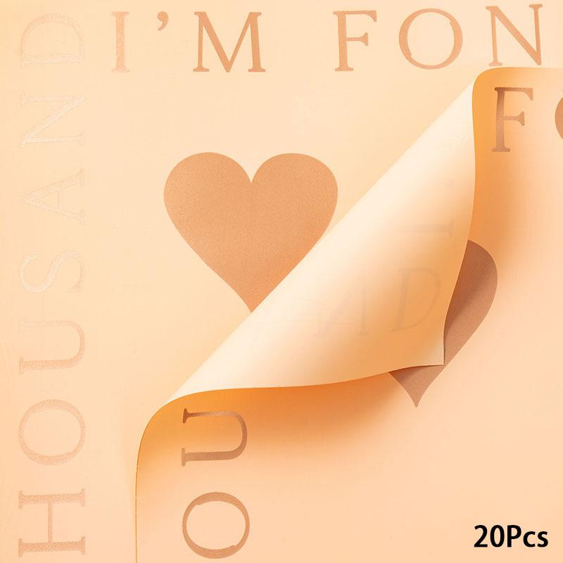 20 листов пластиковой бумаги, английские буквы, узор, цветочная упаковка, цветочный упаковочный материал, водонепроницаемый