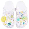 Crocs Классические клоги Морская соль Пузырь SDS Брызги чернил Граффити Повседневный и Универсальный Дизайн Чувство Моды Дырявые туфли Унисекс Белый