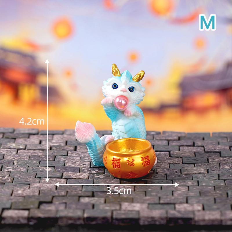 Милая фигурка мини-дракона 2023 года, украшение на год дракона, микроландшафтное украшение, миниатюрная игрушка для кукольного домика