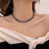 Высококачественная черная короткая ключичная цепочка женская бижутерия ожерелья из бисера аксессуары подарок