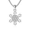 Silver Plated Personalized Snowflake Pendant Female Graceful and Fashionable Inlaid Zircon Snowflake Necklace Pendant Female