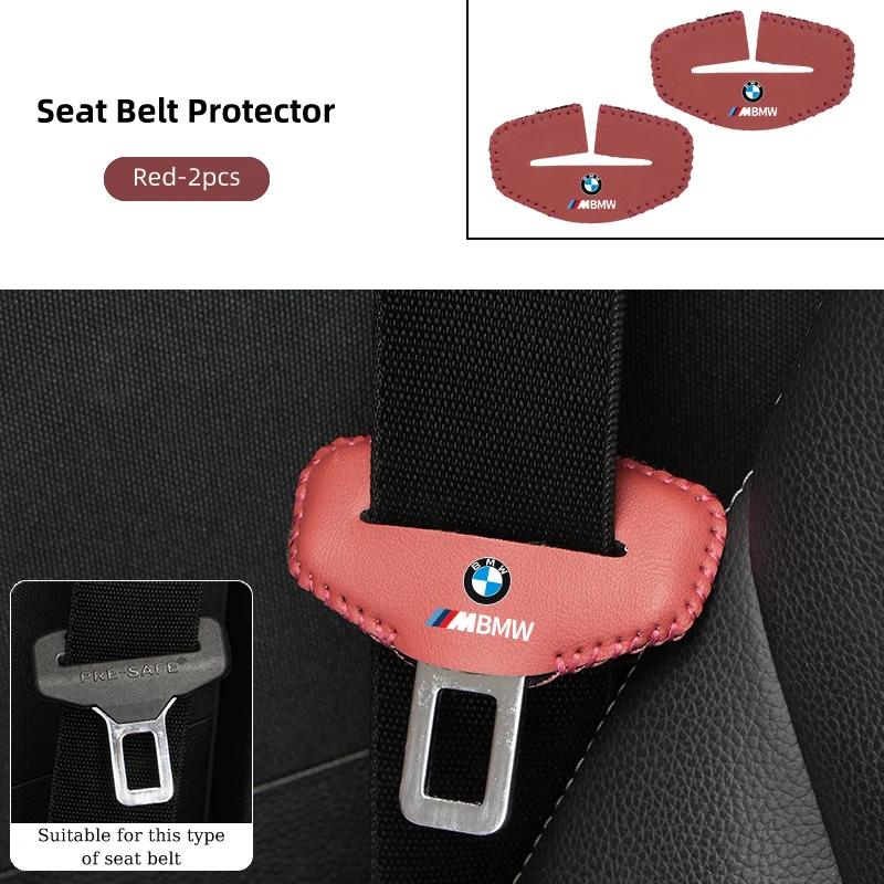 Car Sticker 2025 Hot Car Styling Leather Seat Belt Buckle Protector Lock Cover For BMW E46 E90 E60 F10 E39 F30 E36 F20 E87 E90 E