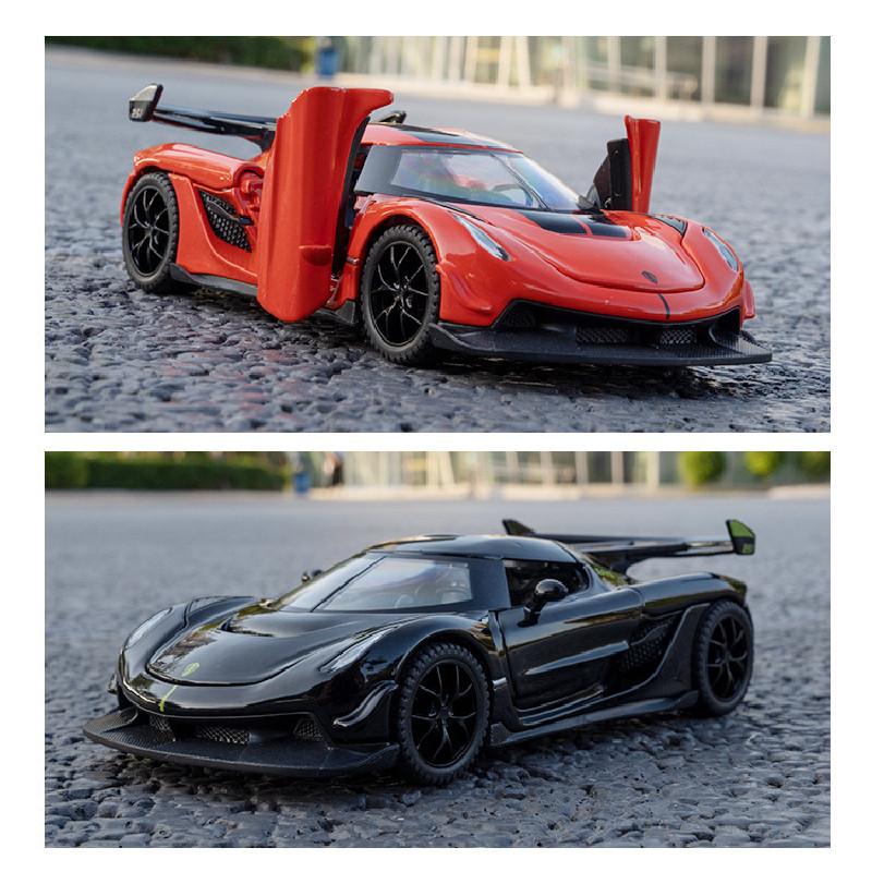 Модель автомобиля Koenigsegg Jesko из сплава 1:Масштаб 32 с инерционным управлением Для коллекционеров и детей