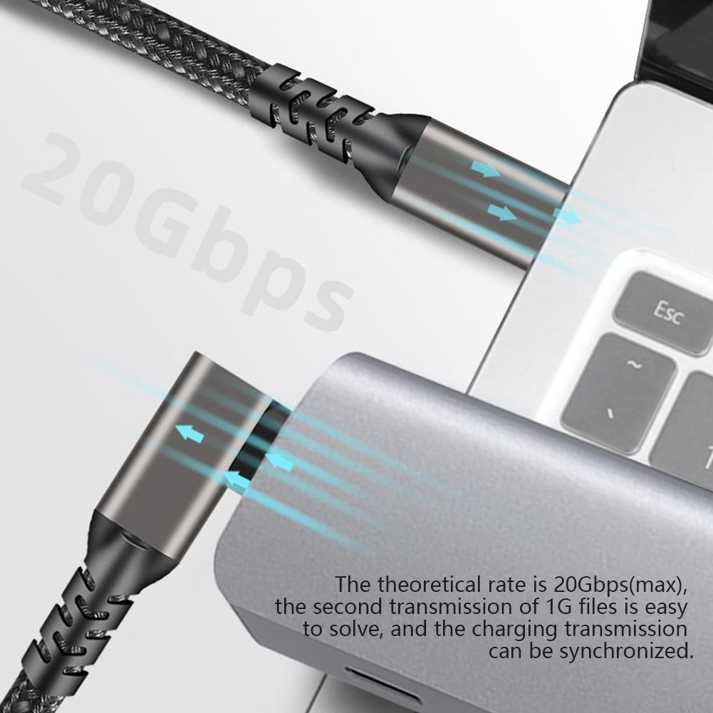 Кабель USB C — USB C 20 Гбит/с 3-0,2 м 5 А 100 Вт 4K60 Гц USB3.2 Gen2*2 Быстрая зарядка для VR-гарнитуры Oculus Quest Link Передача данных USB-C VR
