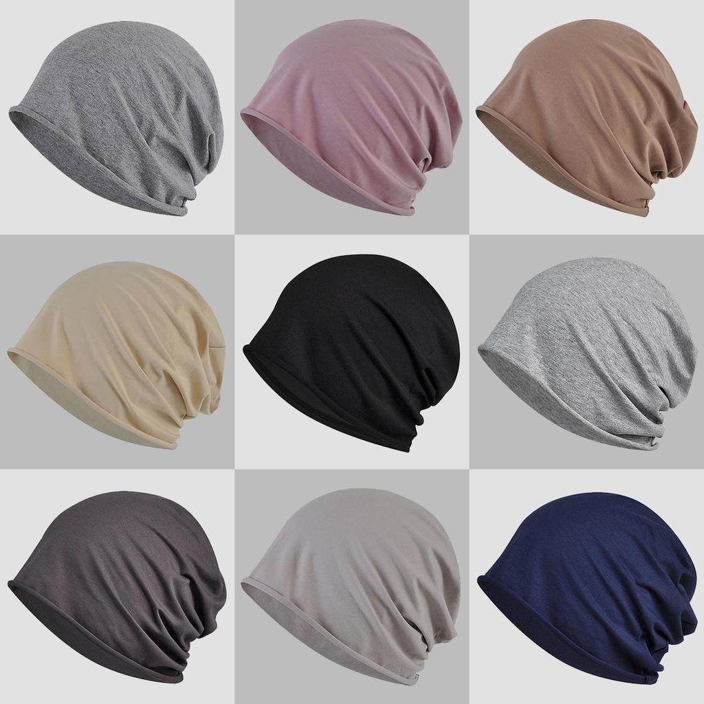 Unisex Lightweight Cotton Headscarf: Spring/Summer Breathable Cap & Sleep Hat