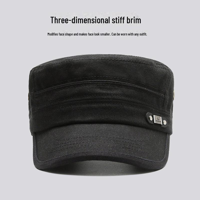 Мужская хлопковая плоская кепка в корейском стиле - сетчатая кепка для рыбалки и путешествий