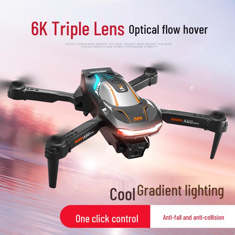 A88 Drone: 8K HD Aerial Photography, Optical Flow, Triple-Camera, Remote-Controlled Aircraft Toy