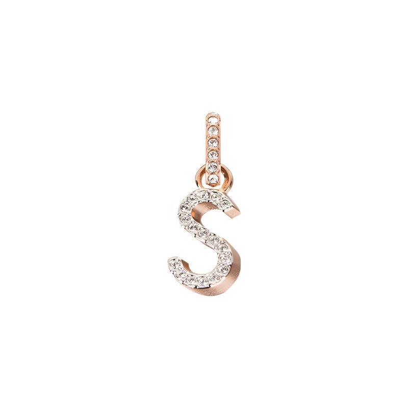 Swarovski Remix Collection Variety Magic Chain Versatile Letter S Imitation Crystal Necklace/Pendant Women's Rose Gold 5434399