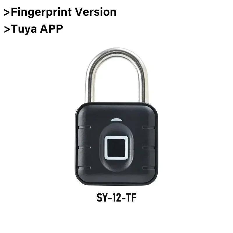Электронный замок Tuya Bluetooth Fingerprint Padlock Цифровой замок для багажа APP Временный пароль Удаленно IP67 Декомпрессионные игрушки