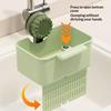 Sink Drain Strainer Basket Sink Washing Basin Anti Leak Filter Basin Suction Cup Rack One Click Press Type Grid Drain Storage