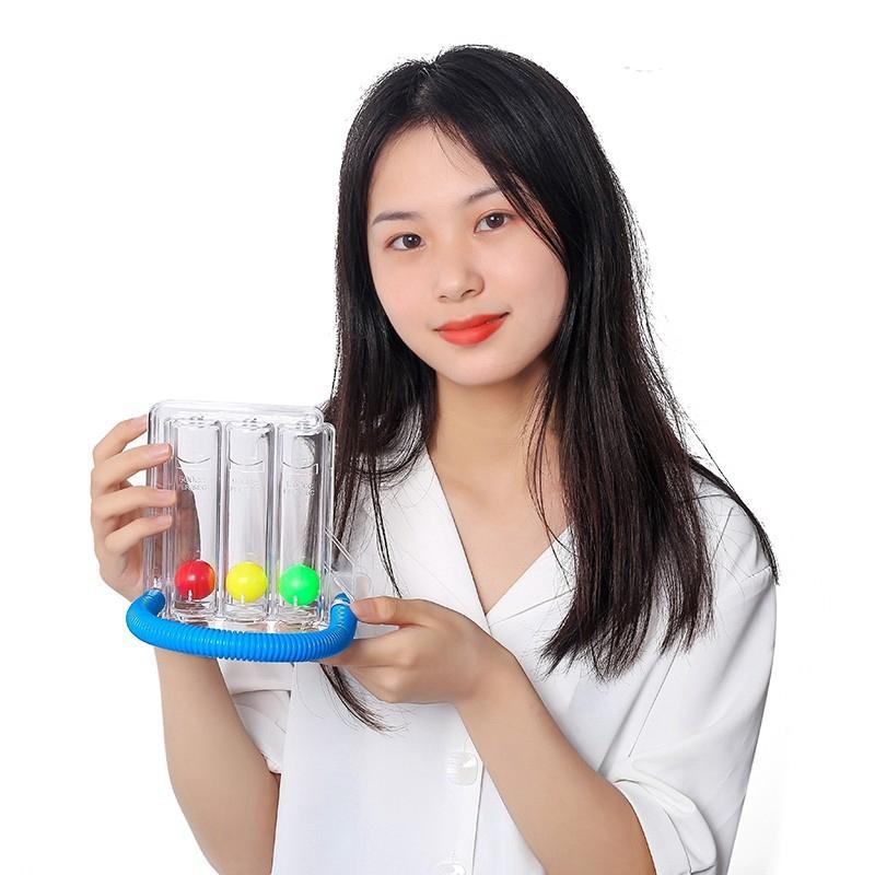 Дыхательный тренажер с 3 шариками, тренажер для улучшения функции легких, дыхательная спирометрия, система измерения дыхания