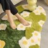 Flocking Moss Carpet Rug Soft Non-Slip Stain Resistant Perfect for Bedrooms Bedside Living Rooms Doorways and Offices Flower Pattern Carpet