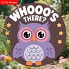 Funny Wooden Sign with Adorable Owls Pattern, Unique Decorative Plaques & Signs for Front Door, Wall Hanging Decor, Ideal Gift for Friend & Family