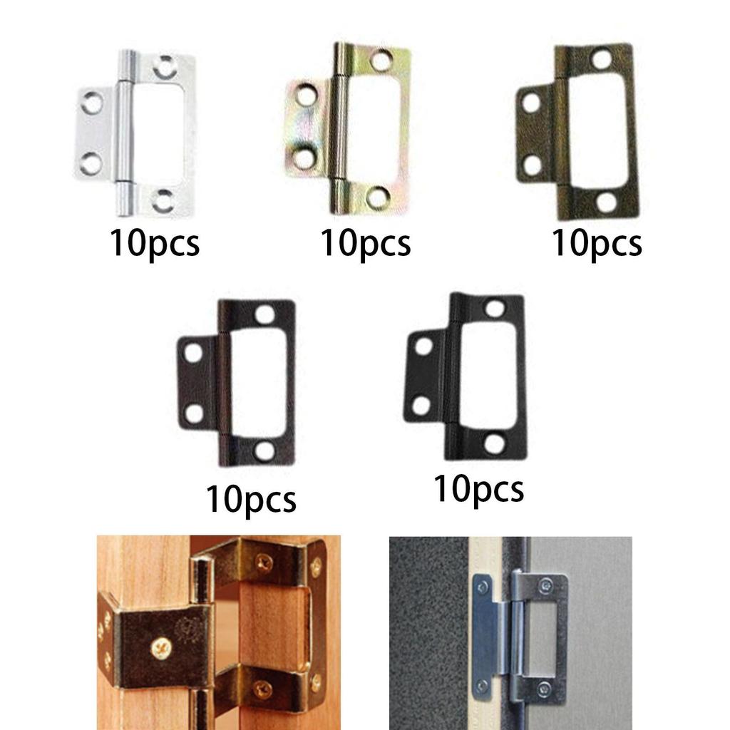 10 Pieces Door Hinges Hardware Iron Easy Installation Rotation Accessories for Living Room Bedroom Wooden Doors Farmhouse