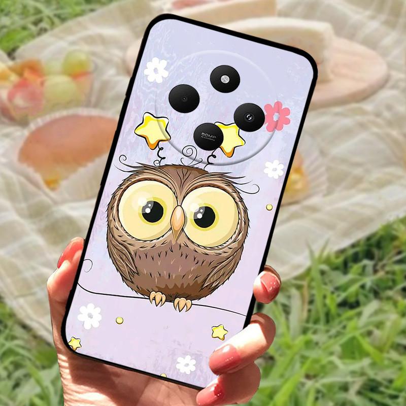 Чехол для Xiaomi POCO C75 4G Redmi 14R 5G Redmi A3 Pro 4G Redmi A4 5G Чехлы Мягкий Бампер Ударопрочный Защитный Чехол Черная Сумка для Телефона