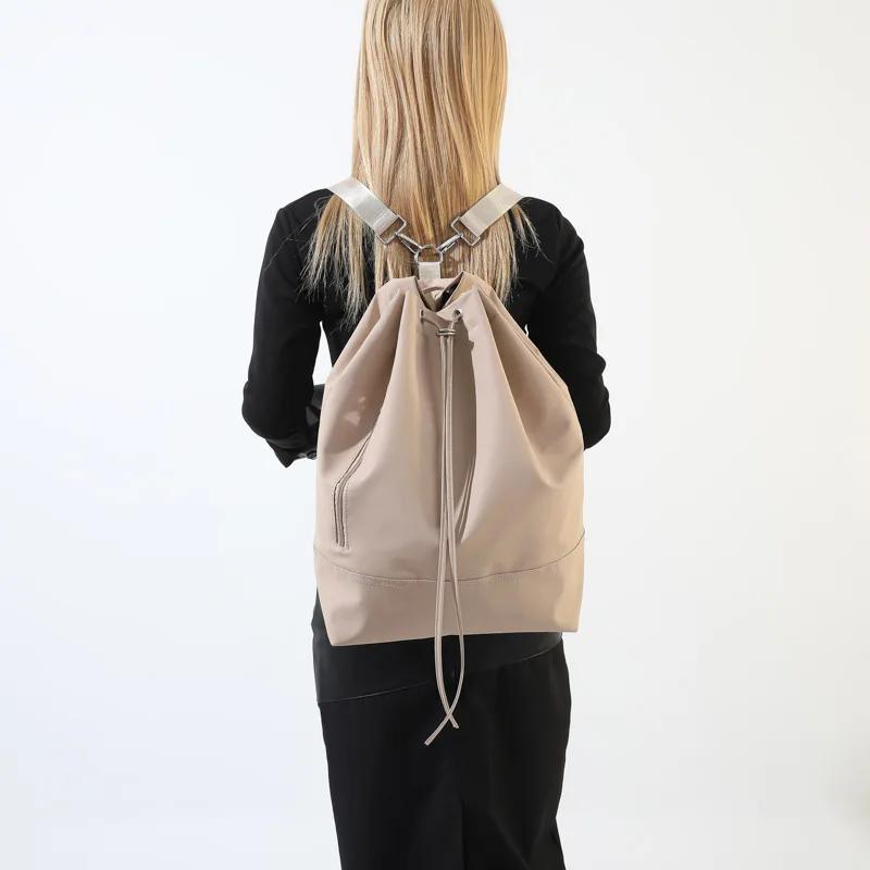 Однотонный женский рюкзак со шнуром Oxford, большая вместительная повседневная сумка, элегантный рюкзак для поездок на работу, высокое качество