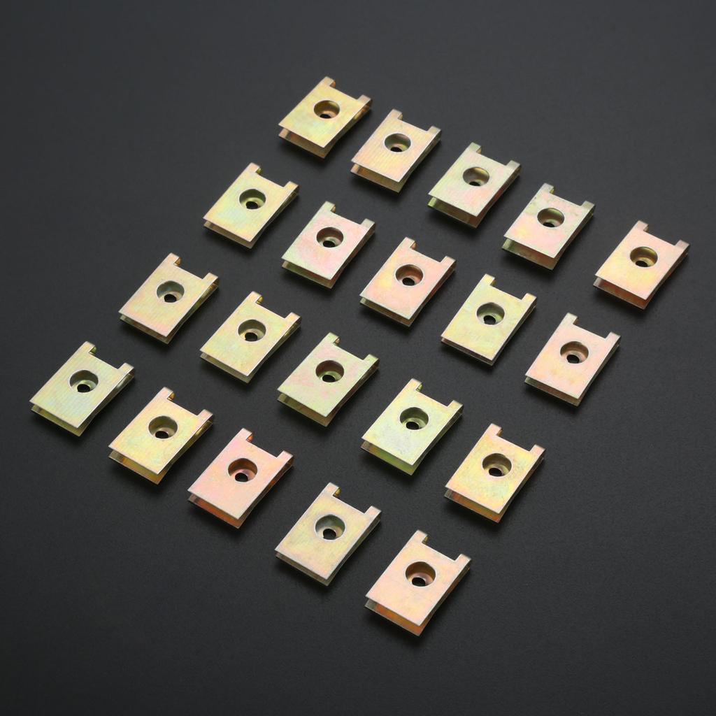 20 шт. бронзового тона, пружинная металлическая дверная панель автомобиля, шпиль, винт U-образного типа, зажимы