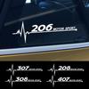 Для Peugeot 208 207 308 206 307 407 RCZ Rifter 3008 108 2 шт. Автомобильная светоотражающая наклейка на боковое окно Декаль Автоаксессуары Экстерьер