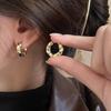 Серьги-гвоздики с фианитами, серебряная игла, изысканный женский темперамент, серьги для весны и лета.