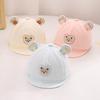 Cute Bear Baby Baseball Cap Breathable Soft Cotton Newborn Boys Girls Peaked Cap Cartoon Casual Travel Infant Sun Hats