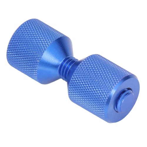 Two Two-Hole Alignment Pins, Anodized Aluminum, 1 1/8" Flange, Double-Hole Tweezers for 0.5" To 14" Flanges, 150LB Capacity (Blue)