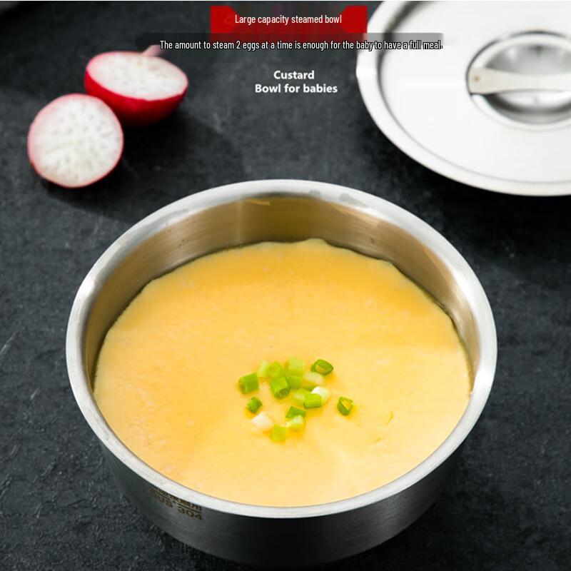 HUIHUADU 304 Stainless Steel Steaming & Storage Bowl with Lid