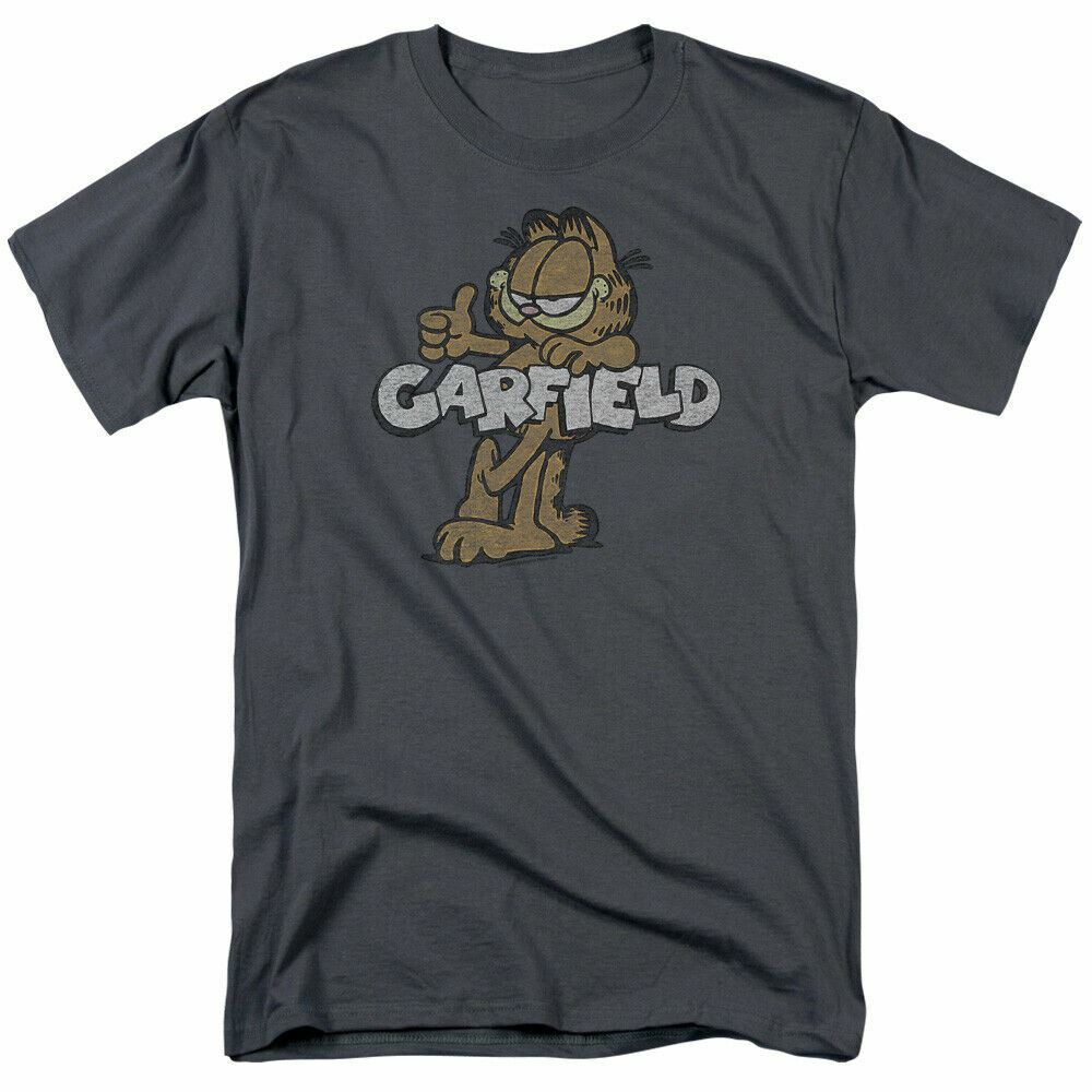 26 Garfield Retro Garf T Shirt Mens Licensed Cat Jim Davis Comics Tee Charcoal Unisex T-Shirt