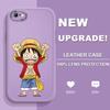 Slim Skin Feeling PU Leather Cute Cartoon Luffy Phone Cover for Infinix VIVO OPPO Reno Realme Huawei Nova Honor Smartphone Case