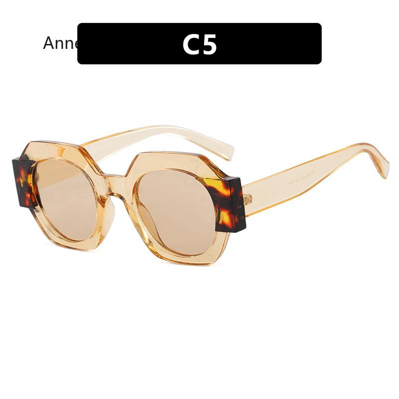 New Fashion Square Sunglasses Woman Vintage Shades Design Vintage Polygon Sun Glasses Female Tourism Glasses Lady Oculos