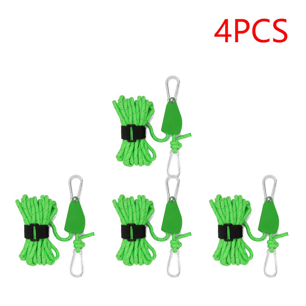 4 м регулируемый трос для кемпинговой палатки, вешалка для троса, трос для тента, подъемный трос, крюк, прочный трос, вешалка-зажим