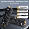 Портативный 2-канальный RCA изолятор земляной петли Профессиональный устранитель фона Изолятор аудиосигнала Фильтр шумов для дома