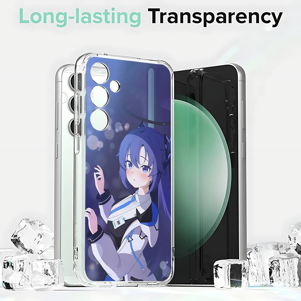 Hayase Yuuka Blue Archive Phone Case Silicone For Samsung S30,23,21,22,20 FE lite,S10,9,PIus Note20ultra Soft Transparent
