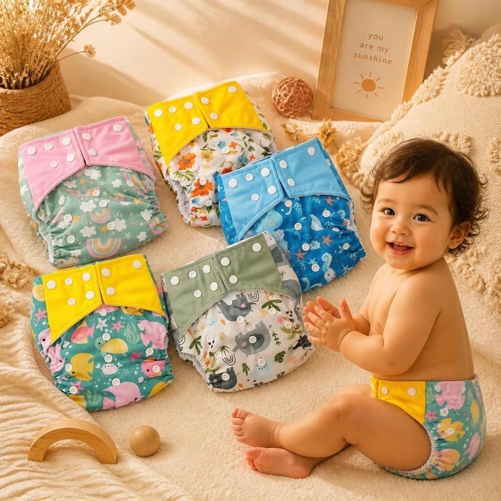 Anti-leakage Charcoal Diapers Washable Baby Diapers Happy Cloth Diapers Girl Boy