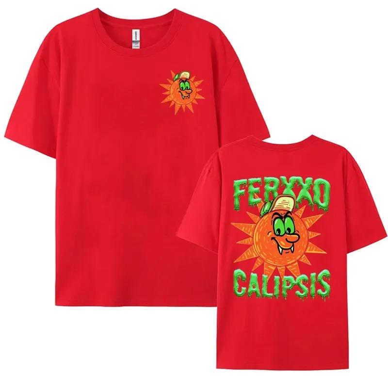 Rapper Feid Ferxxocalipsis World Tour 2024 Tee Shirt Men's Women Harajuku Hip Hop Style T Shirts Summer 100% Cotton T-shirt Tops