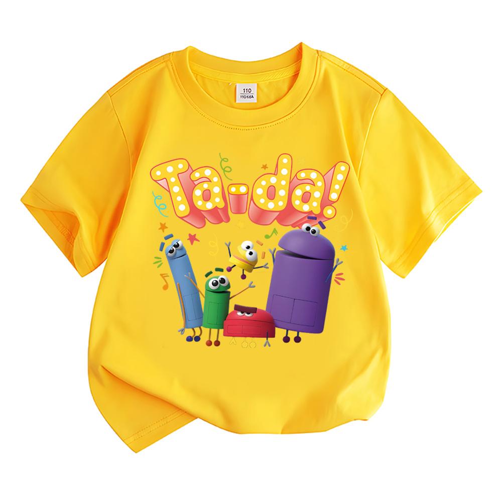 Футболка Storybots Кавайные для Мальчиков Девочек Детская Одежда Топы Короткий Рукав Спортивная Мода Уличная Манга/Комикс Футболки