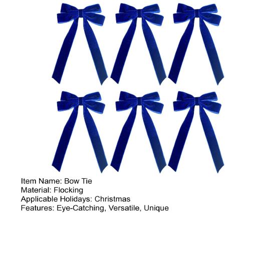 6 шт. Бархатная лента Бант Рождественские украшения для елки Рождественские украшения для дома Вечеринка Гирлянда