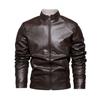 Новая приталенная мужская модная кожаная куртка мотоциклетная мужская куртка