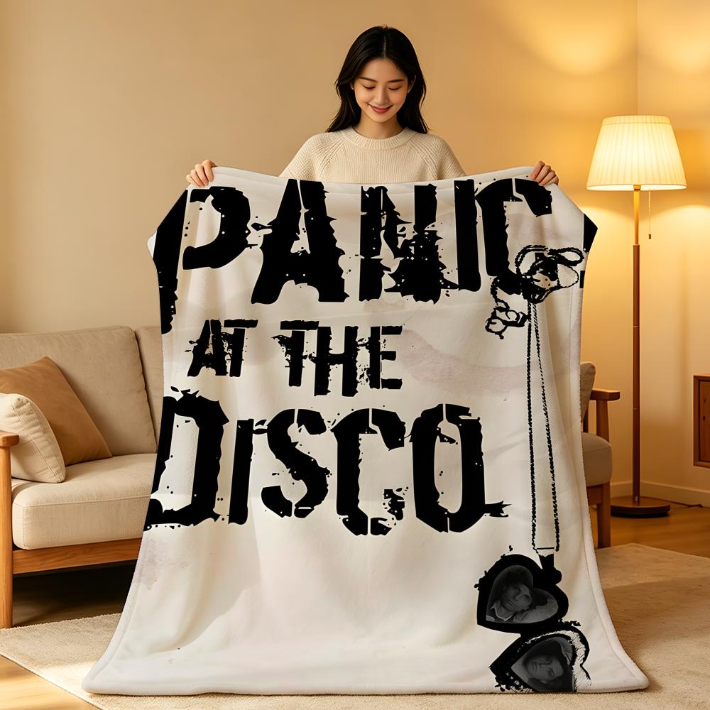 Плед P-Panic A-At T-The D-Disco Throw Высокоплотный Коротковорсовый Мягкий Для Дивана Дремоты Кондиционируемой Комнаты