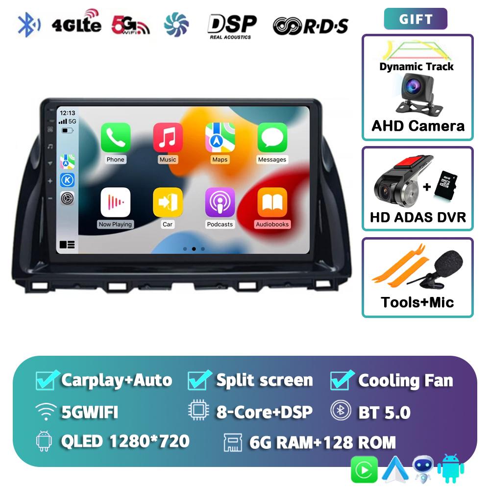 Android 14 Carplay Auto For Mazda CX5 CX-5 CX 5 2012-2015 Car Radio Navigaion GPS Multimedia Video Player 2din DVD Head Unit DSP