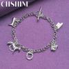 CHSHINE 925 Sterling Silver Horse/Boots/Horseshoe Pendant Bracelet For Women Wedding Party Fashion Charm Jewelry
